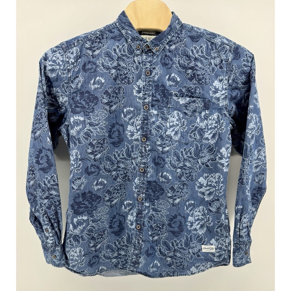 Flying Machine Hawaiian Shirt Men's Size XL 100% Cotton Floral Tropical Aloha